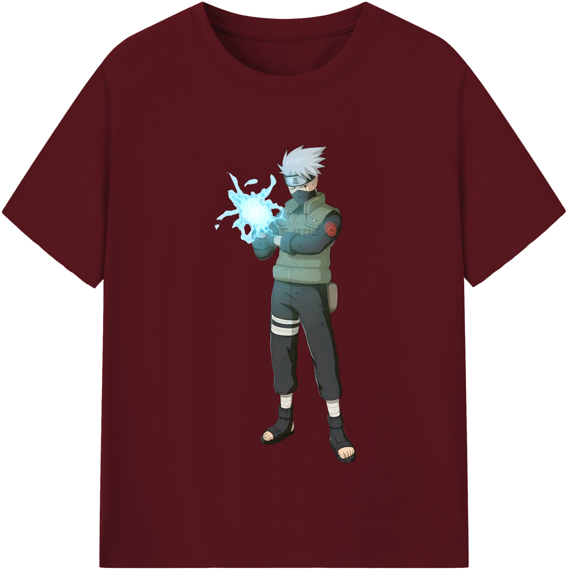 （画像用） NARUTO -ナルト- はたけ カカシ Hatake Kakashi 綿100％半袖Tシャツ（フロントプリント）